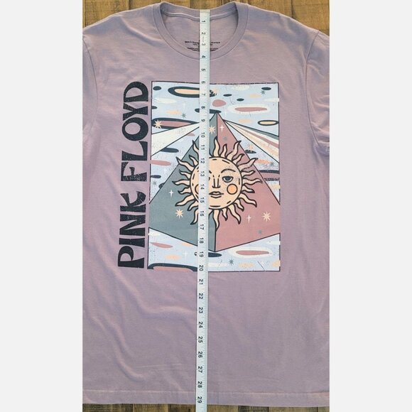 Pink Floyd Distressed NWOT Dusty Grey Mauve Sun Design Tee Shirt - Medium - Picture 5 of 8